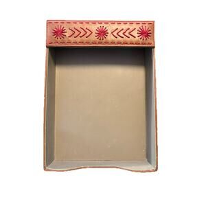 Stetson Brand Leather Desktop Letter Tray - Letter Holder & Paper Organizer Read